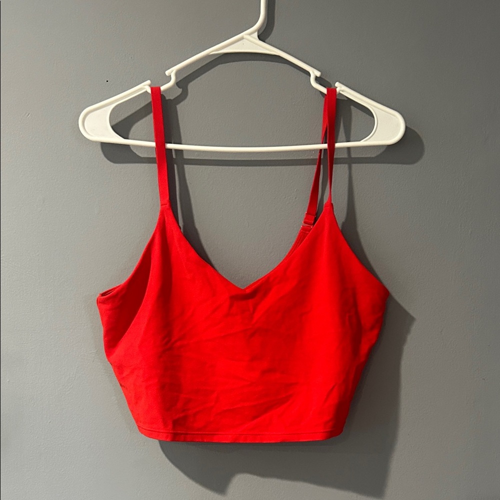 Athleta Red Strappy Crop Top